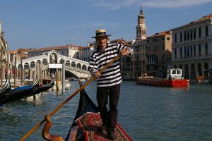 Venice Rialto Bridge Canal Grande Gondola